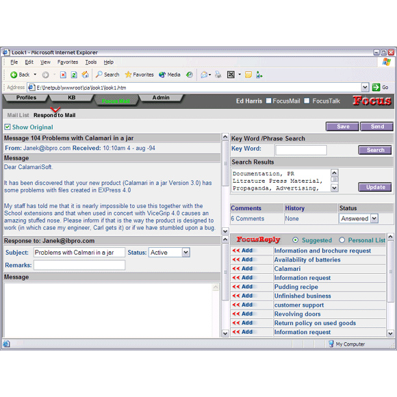 Cambridge Intelligence FocusMail