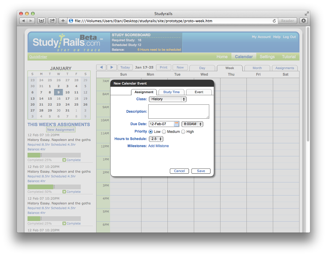 StudyRails — Scheduling System — image 5