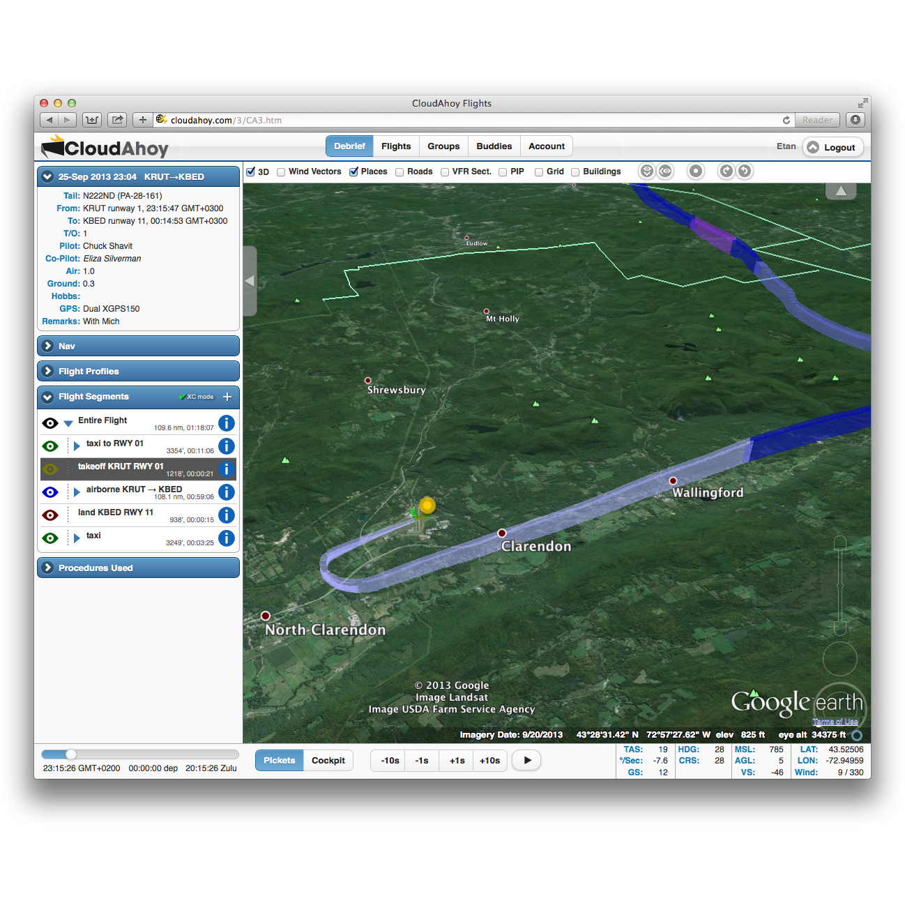 CloudAhoy Debriefing for Pilots
